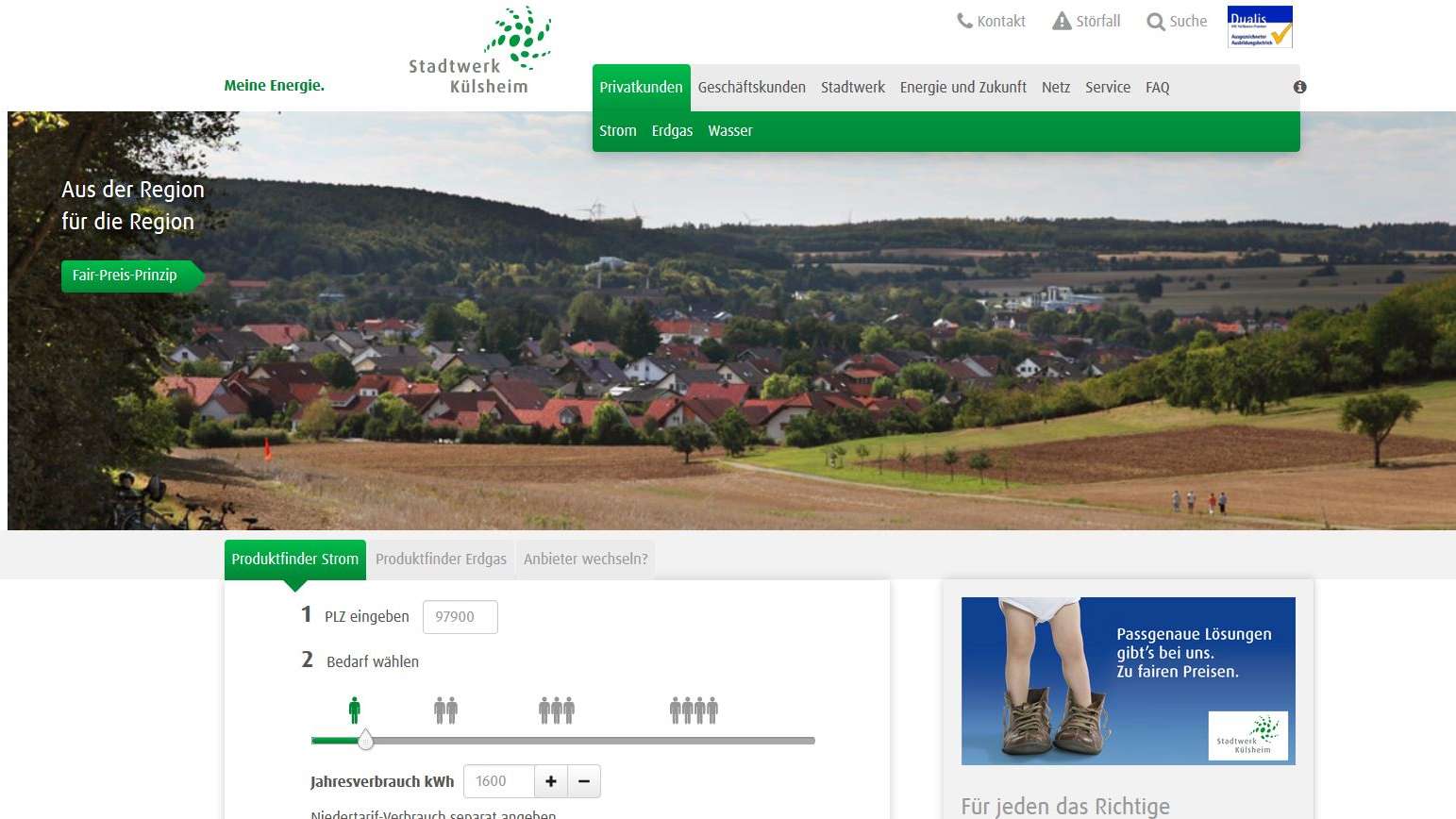  Screenshot Homepage Stadtwerk Külsheim 